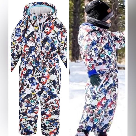 Other - MCTi Kids Snow Suit One Piece Waterproof Ski Snowboard Jumpsuits Overalls Sz 5 T